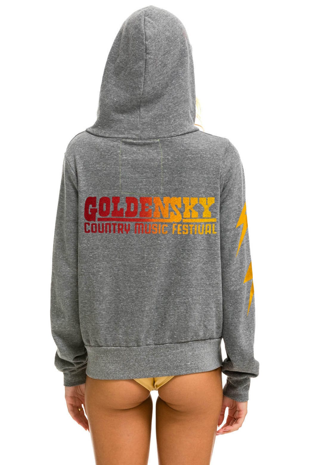 GOLDENSKY FESTIVAL 2024 ZIP HOODIE - HEATHER GREY - Image 3
