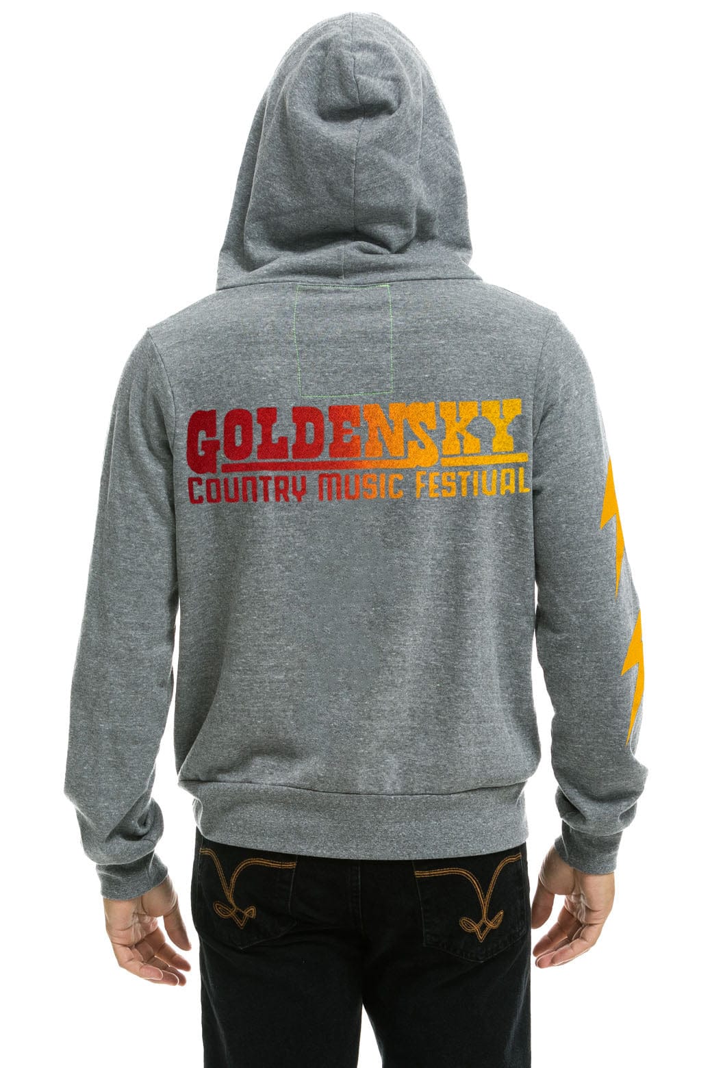 GOLDENSKY FESTIVAL 2024 ZIP HOODIE - HEATHER GREY - Image 4