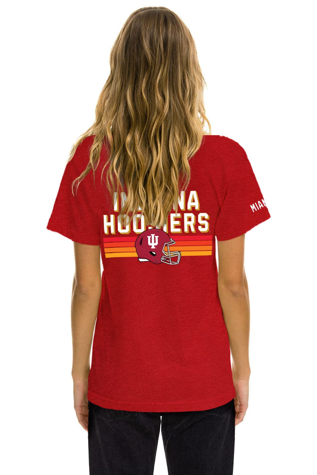 INDIANA UNIVERSITY CFP 2026 CREW TEE SHIRT - CRIMSON - Image 4