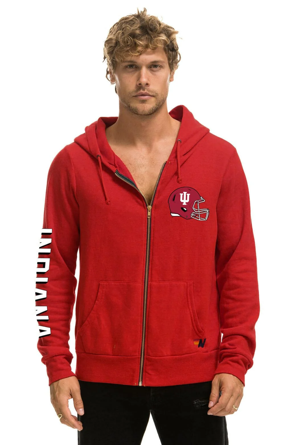 INDIANA UNIVERSITY 2025 CHAMPIONS ZIP HOODIE - CRIMSON - Image 3
