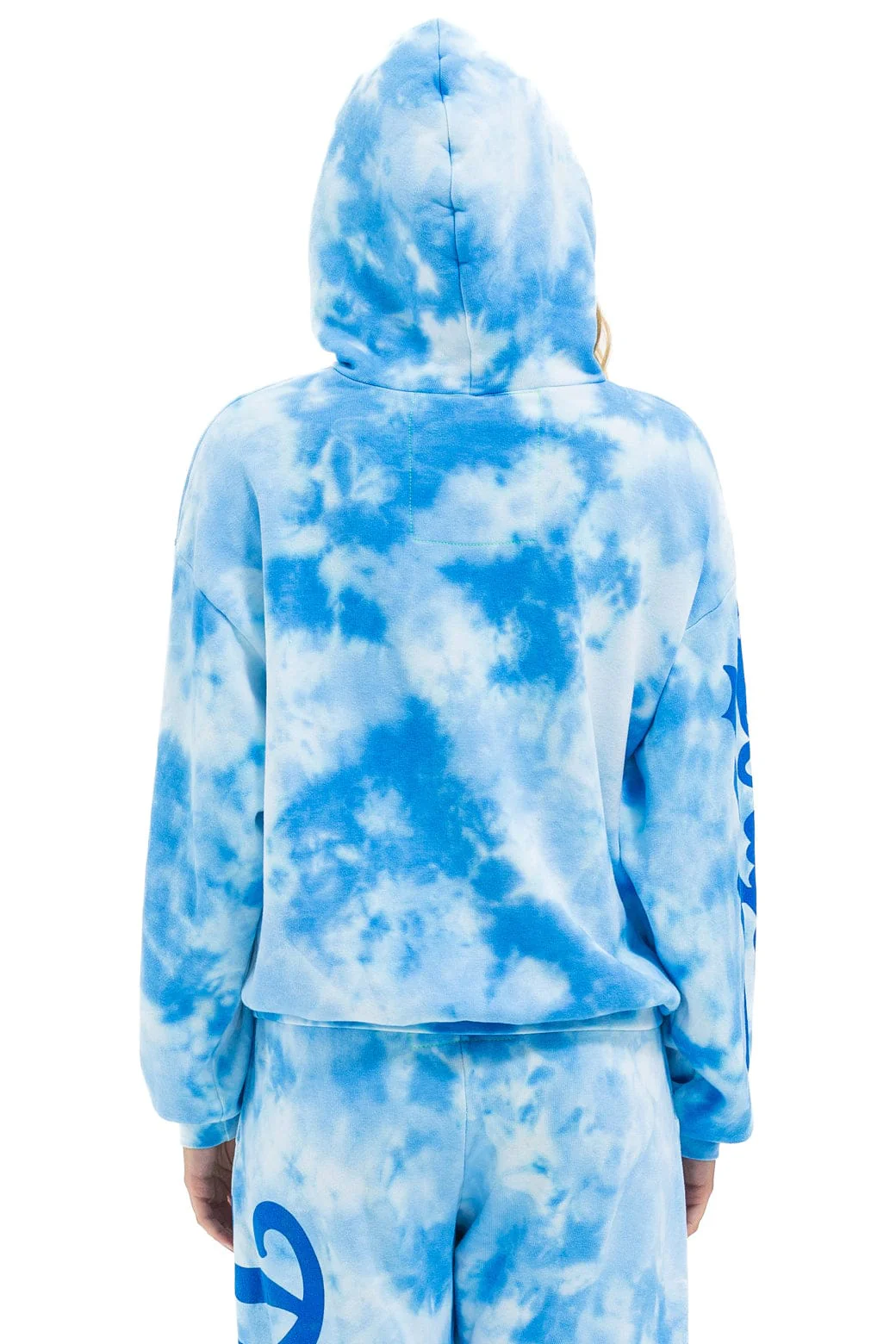 LOS ANGELES DODGERS HAND DYED RELAXED PULLOVER HOODIE - TIE DYE BLUE - Image 5