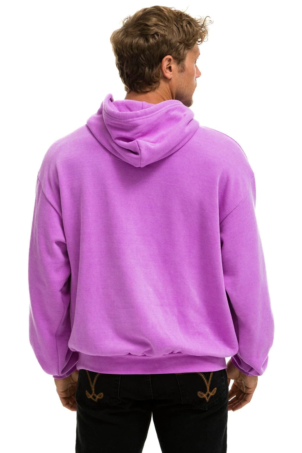 LOGO PULLOVER RELAXED HOODIE - NEON PURPLE - Image 6