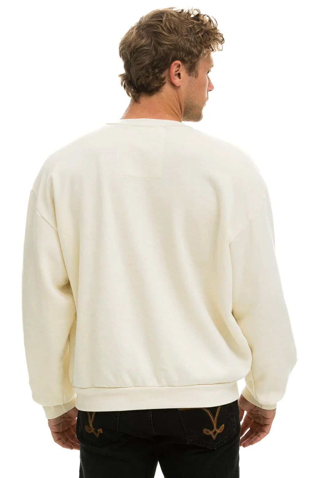 LOGO RELAXED CREW SWEATSHIRT - VINTAGE WHITE - Image 6