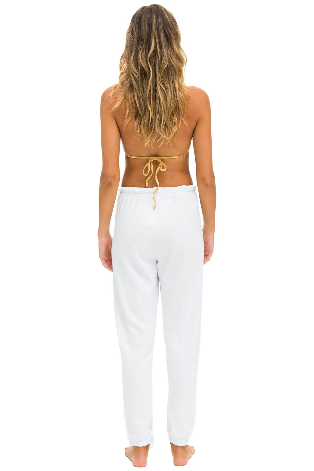 LOGO STITCH SWEATPANTS - WHITE - Image 4