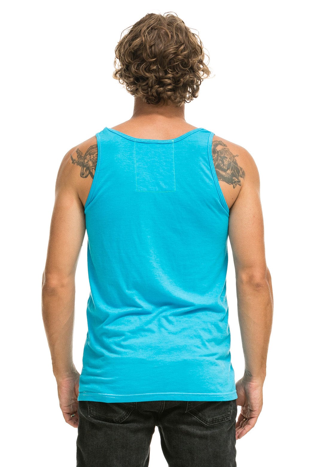 MEN'S BOLT TANK - NEON BLUE - Image 3