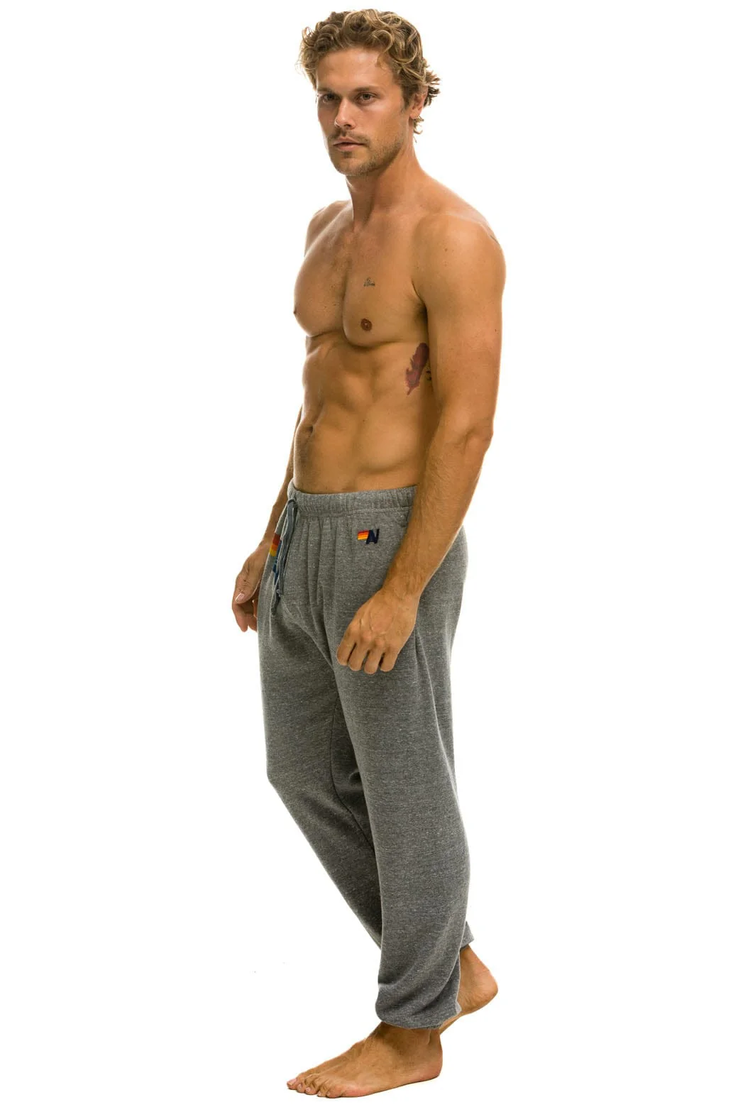 LOGO SWEATPANTS - HEATHER GREY - Image 4