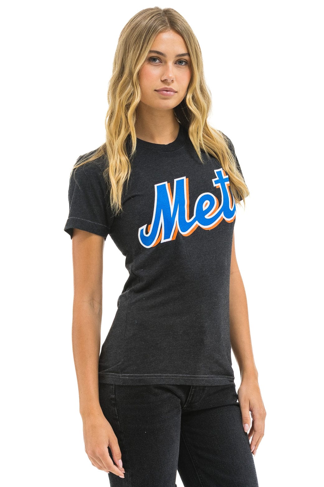 NY METS BOLT CREW TEE - BLACK - Image 4