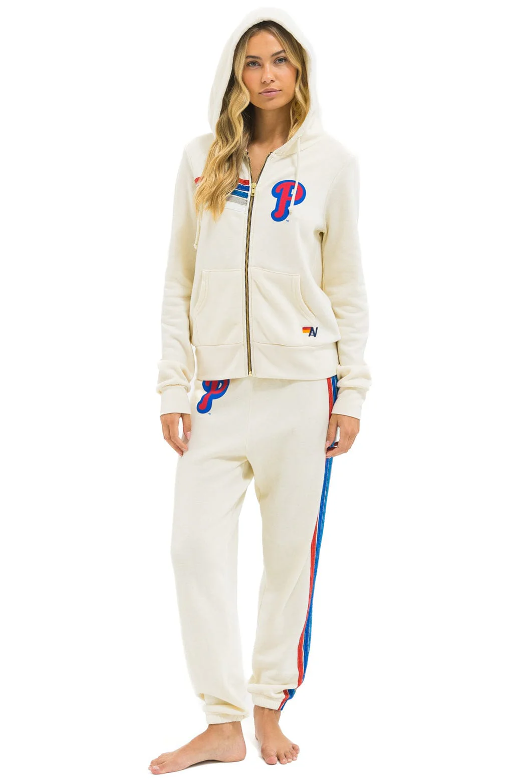 PHILLIES 5 STRIPE SWEATPANTS - VINTAGE WHITE // USA - Image 5