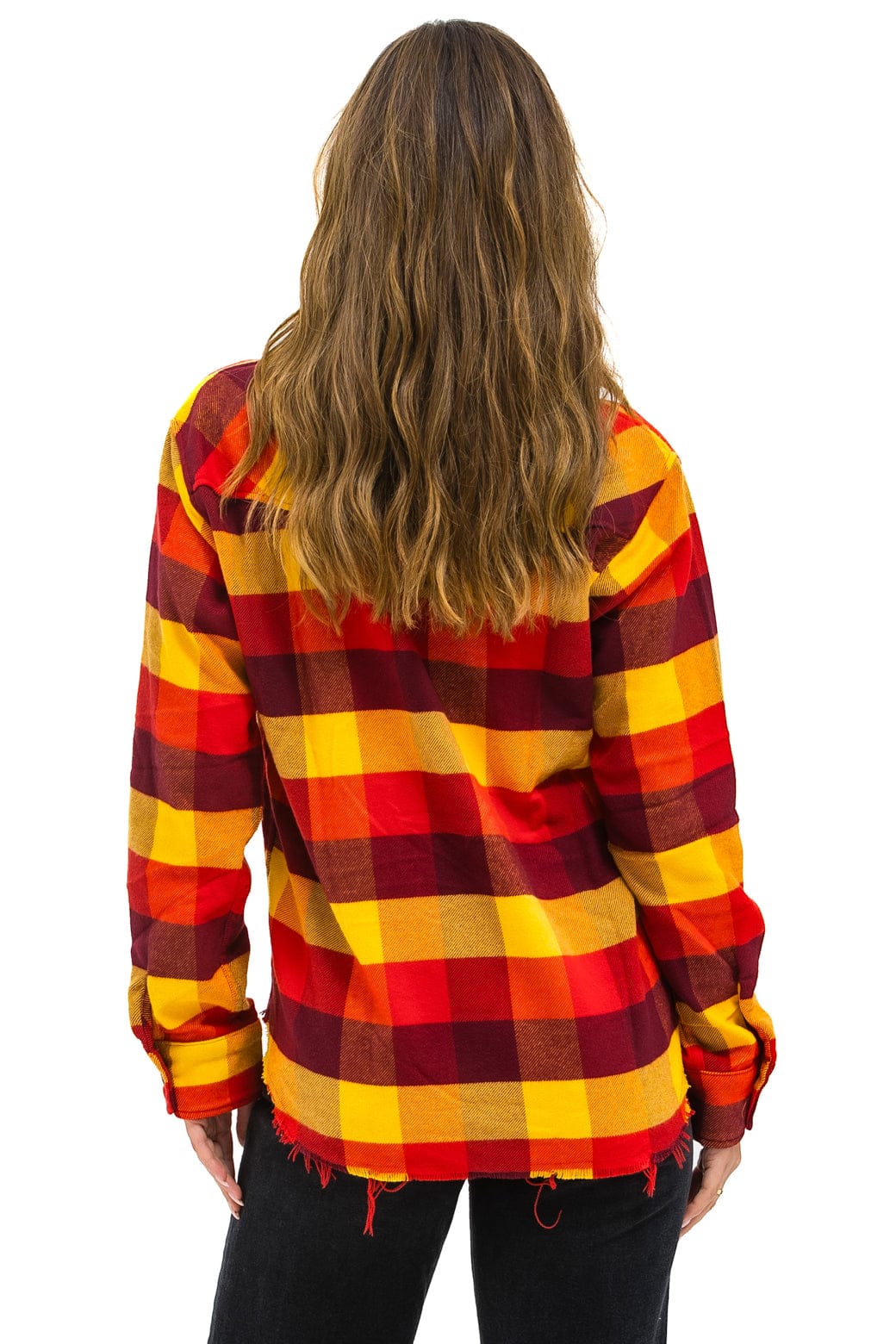 PLAID FLANNEL LIGHT WEIGHT UNISEX WESTERN SHIRT - SURFY PLAID - Image 7