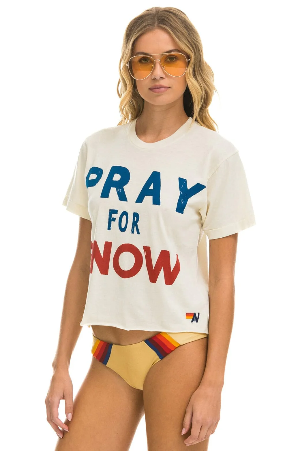 PRAY FOR SNOW BOYFRIEND TEE - VINTAGE WHITE - Image 2