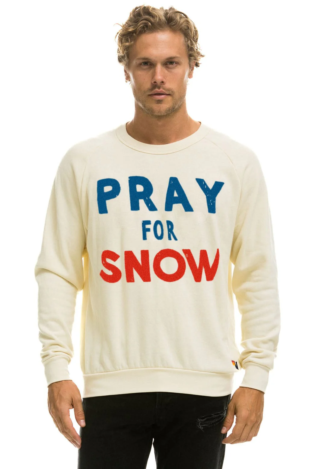 PRAY FOR SNOW SWEATSHIRT - VINTAGE WHITE - Image 2