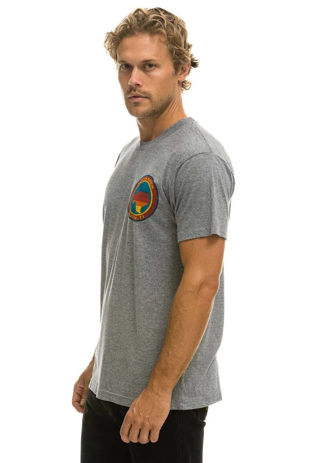 SIGNATURE TEXAS SMALL LOGO TEE - HEATHER GREY - Image 3