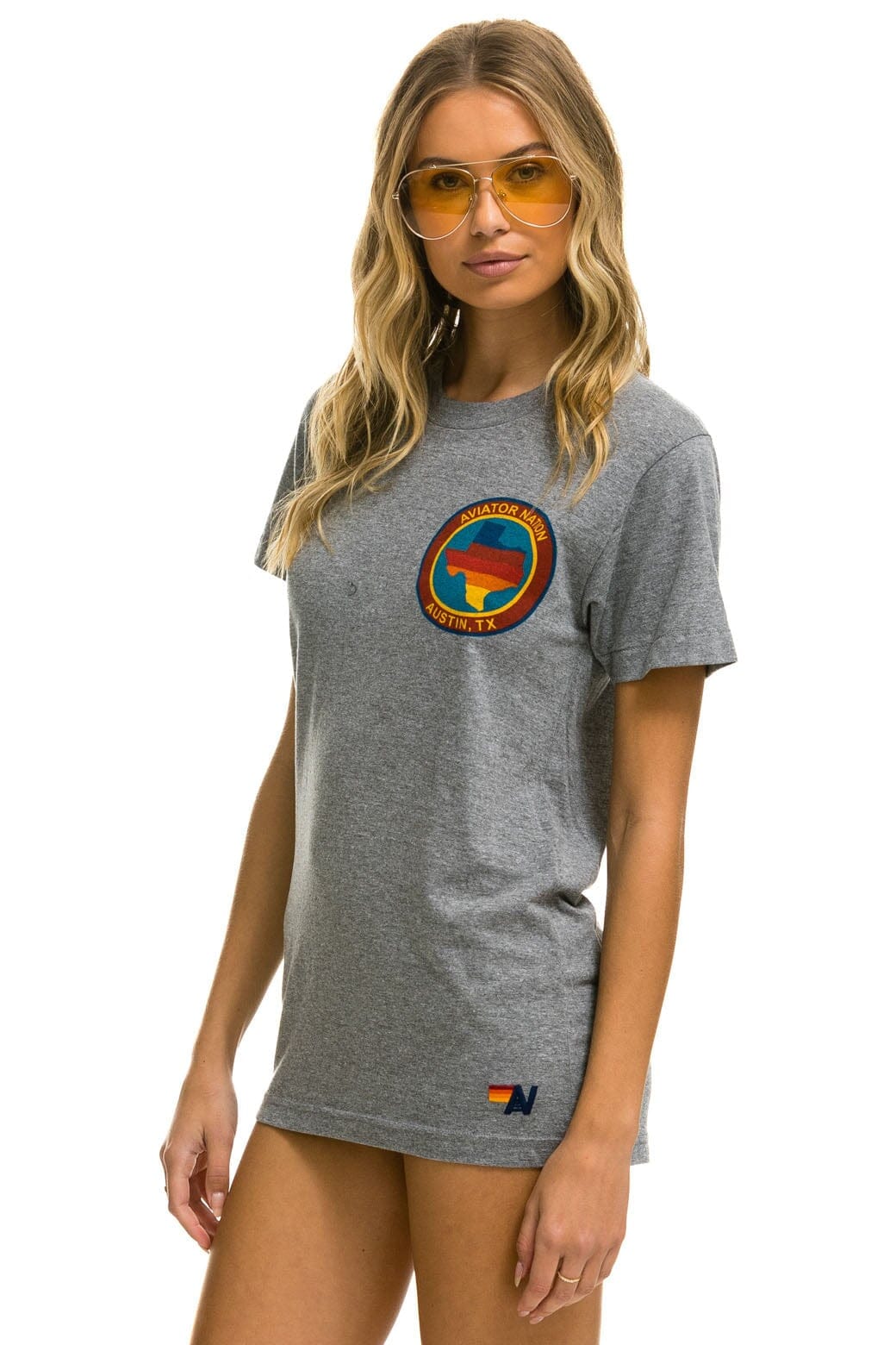 SIGNATURE TEXAS SMALL LOGO TEE - HEATHER GREY - Image 4