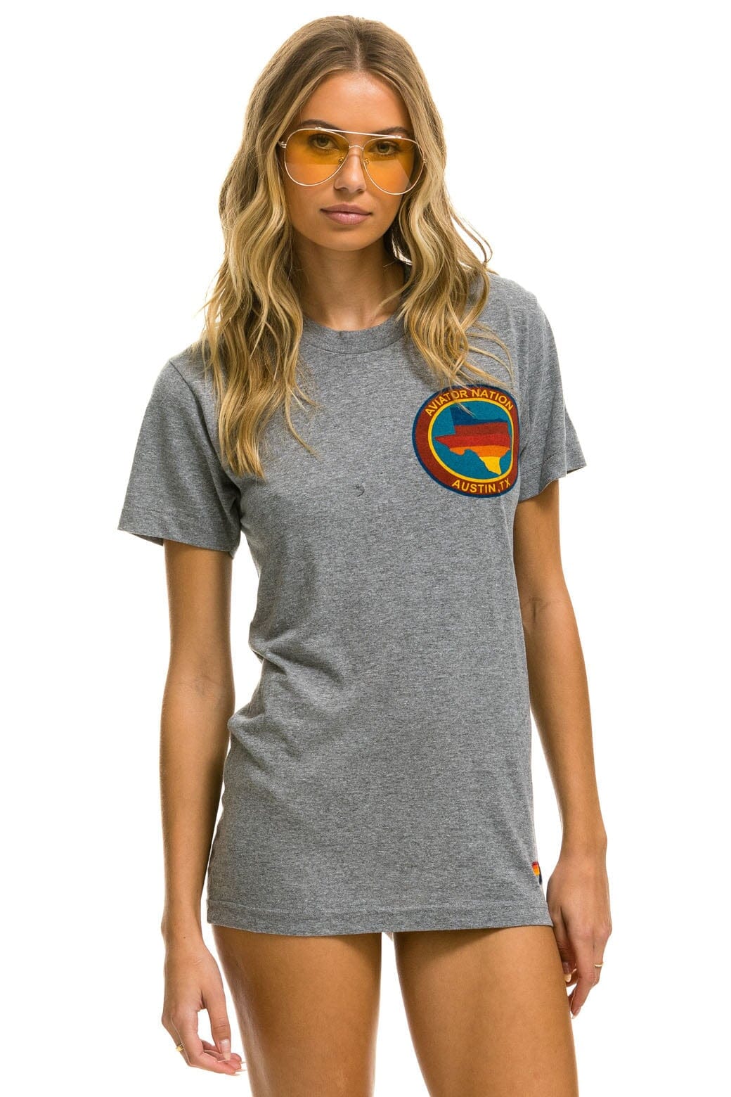 SIGNATURE TEXAS SMALL LOGO TEE - HEATHER GREY - Image 6