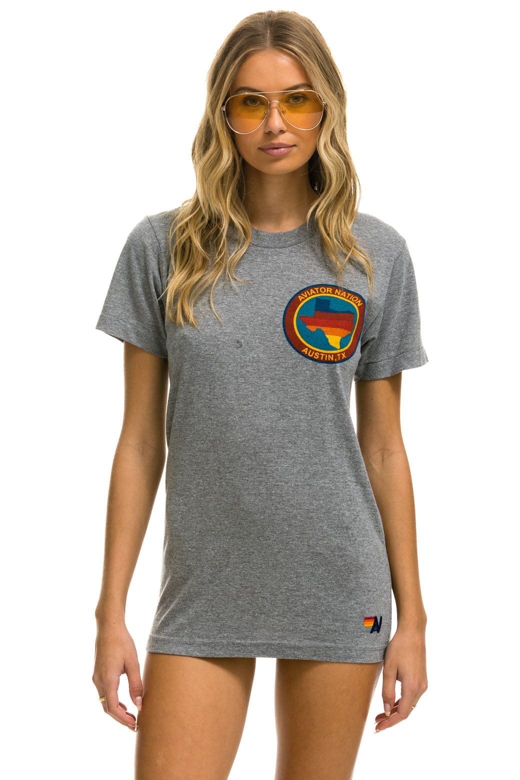 SIGNATURE TEXAS SMALL LOGO TEE - HEATHER GREY - Image 9