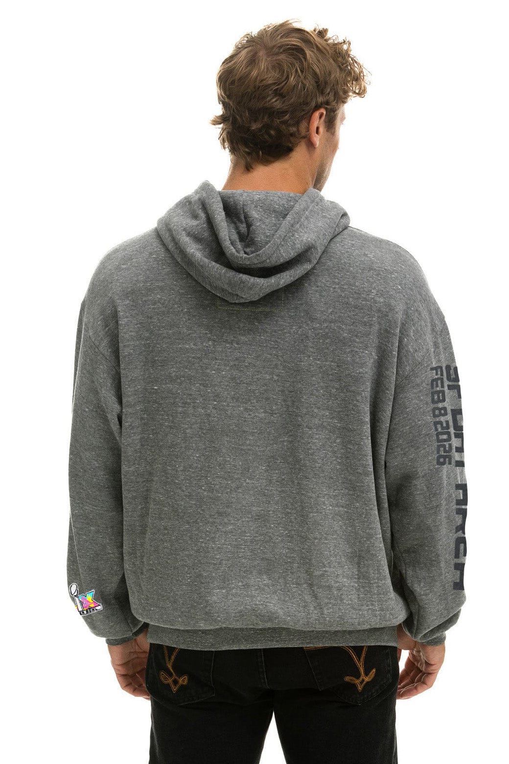 SUPER BOWL 2026 RELAXED PULLOVER HOODIE - HEATHER GREY - Image 4