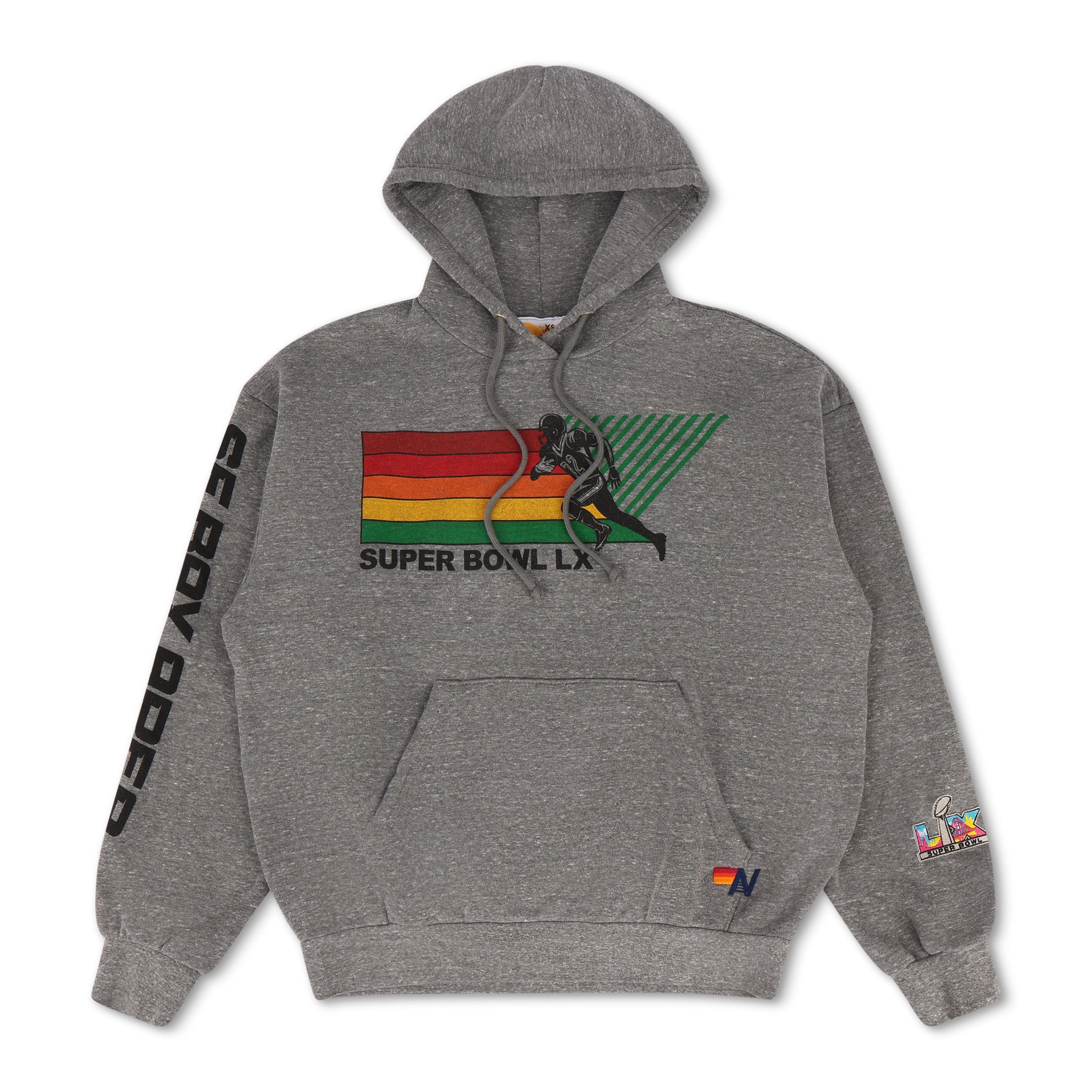SUPER BOWL 2026 RELAXED PULLOVER HOODIE - HEATHER GREY - Image 5