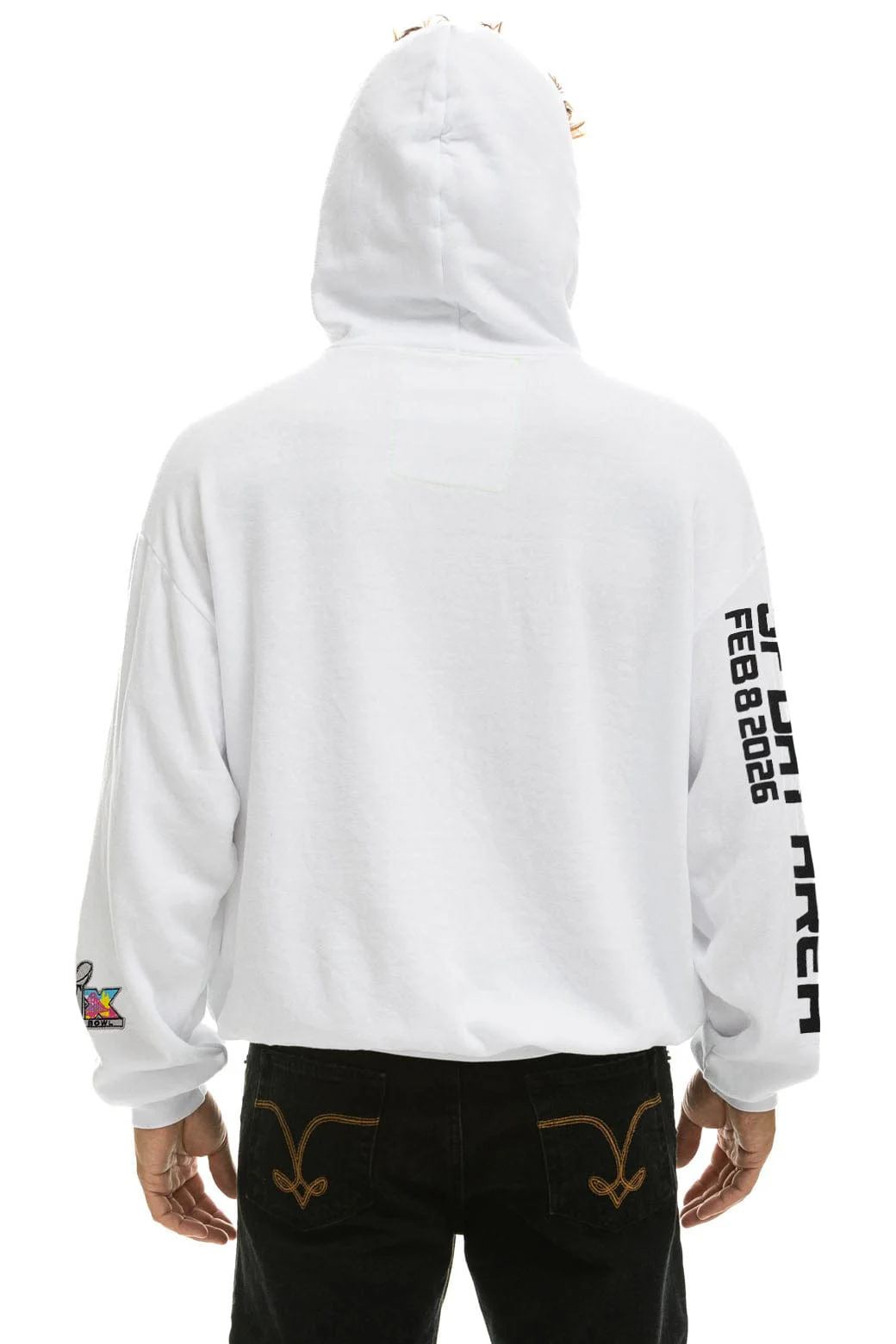 SUPER BOWL 2026 RELAXED PULLOVER HOODIE - WHITE - Image 4