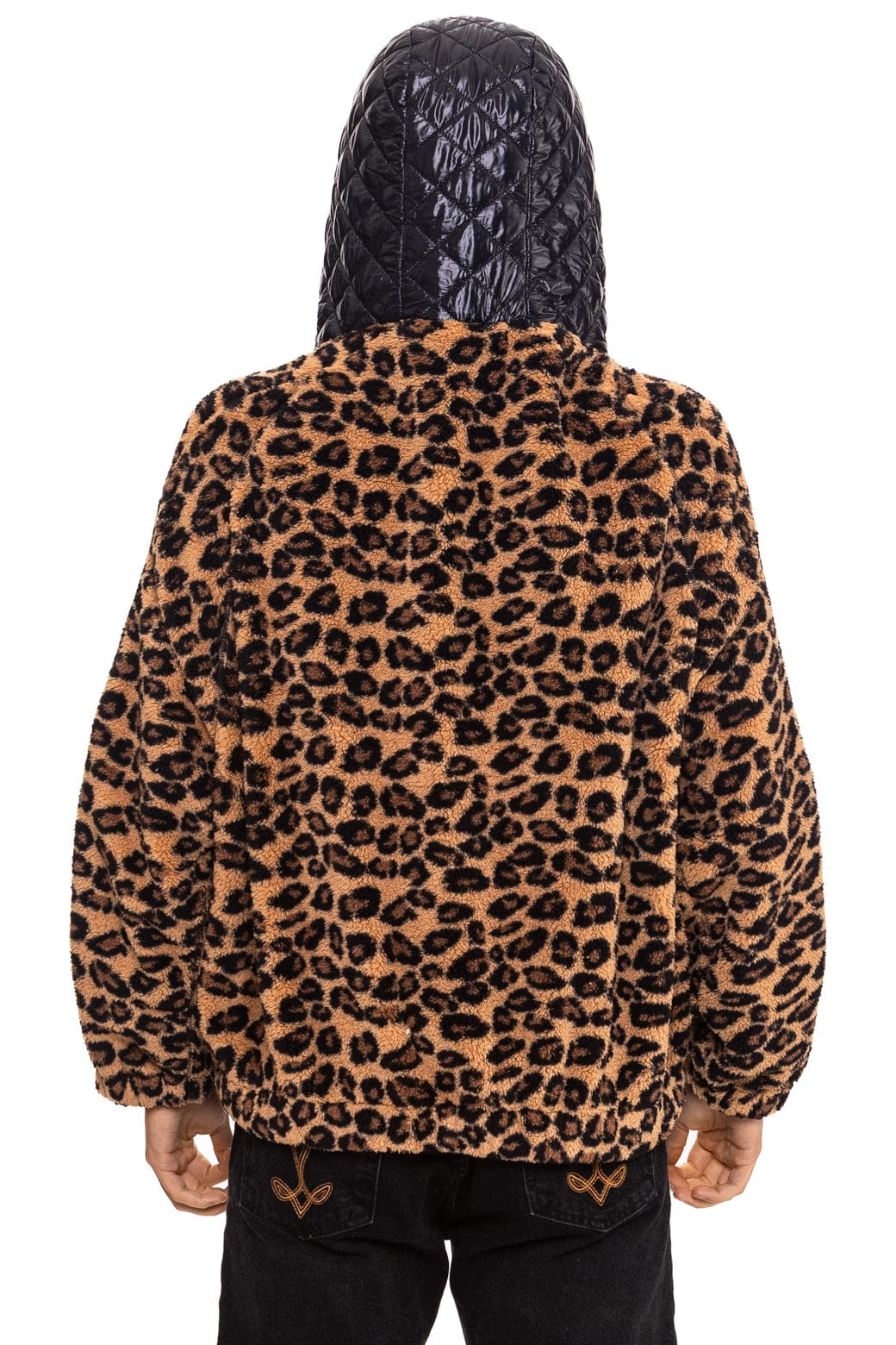 TEDDY UNISEX OVERSIZED HOODED FULL ZIP JACKET - CHEETAH - Image 10
