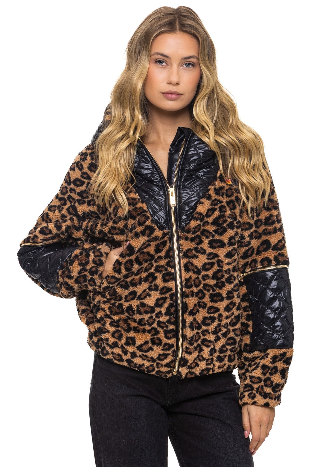 TEDDY UNISEX OVERSIZED HOODED FULL ZIP JACKET - CHEETAH - Image 7