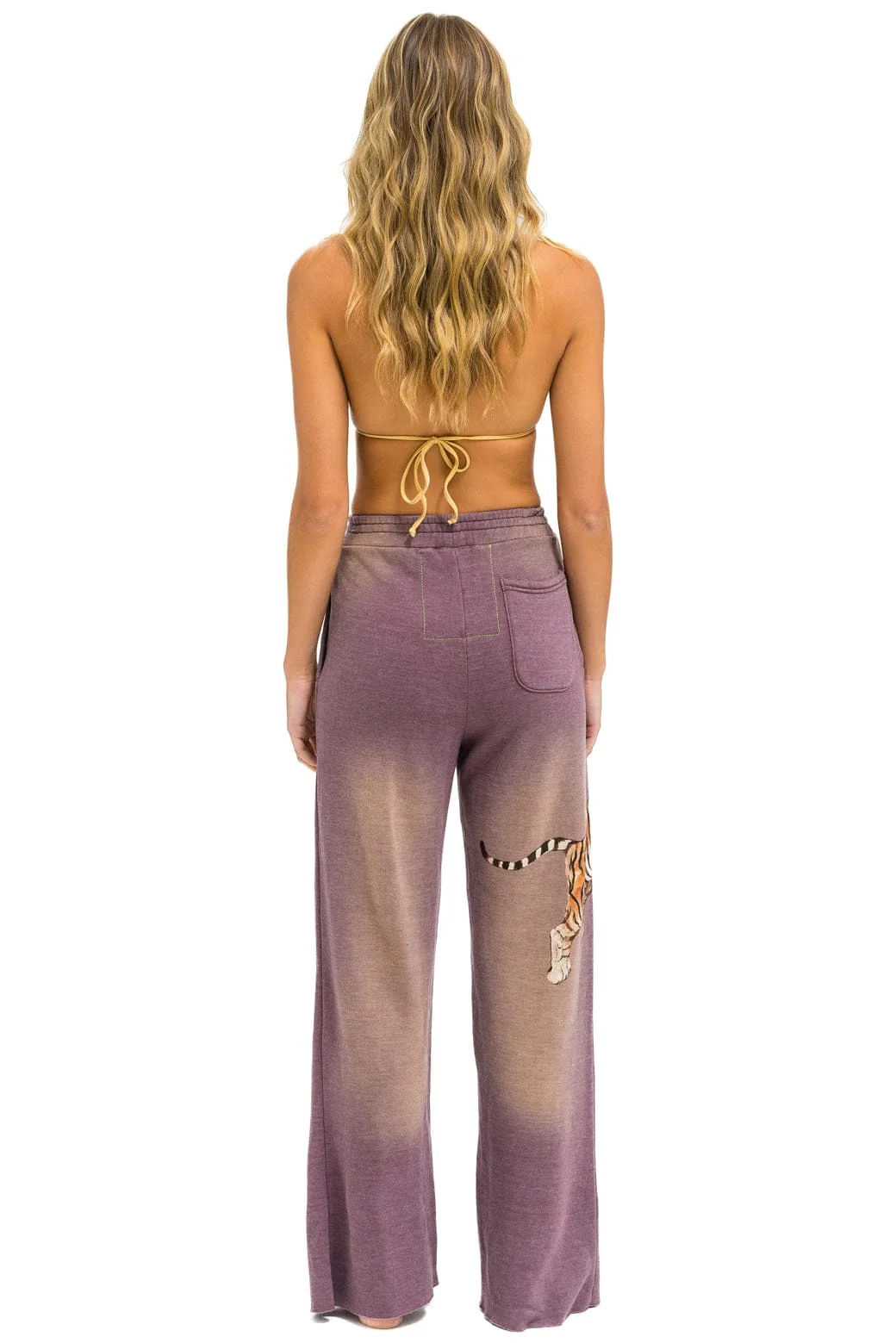 TIGER WIDE LEG POCKET SWEATPANTS - FADED MOCHA - Image 3