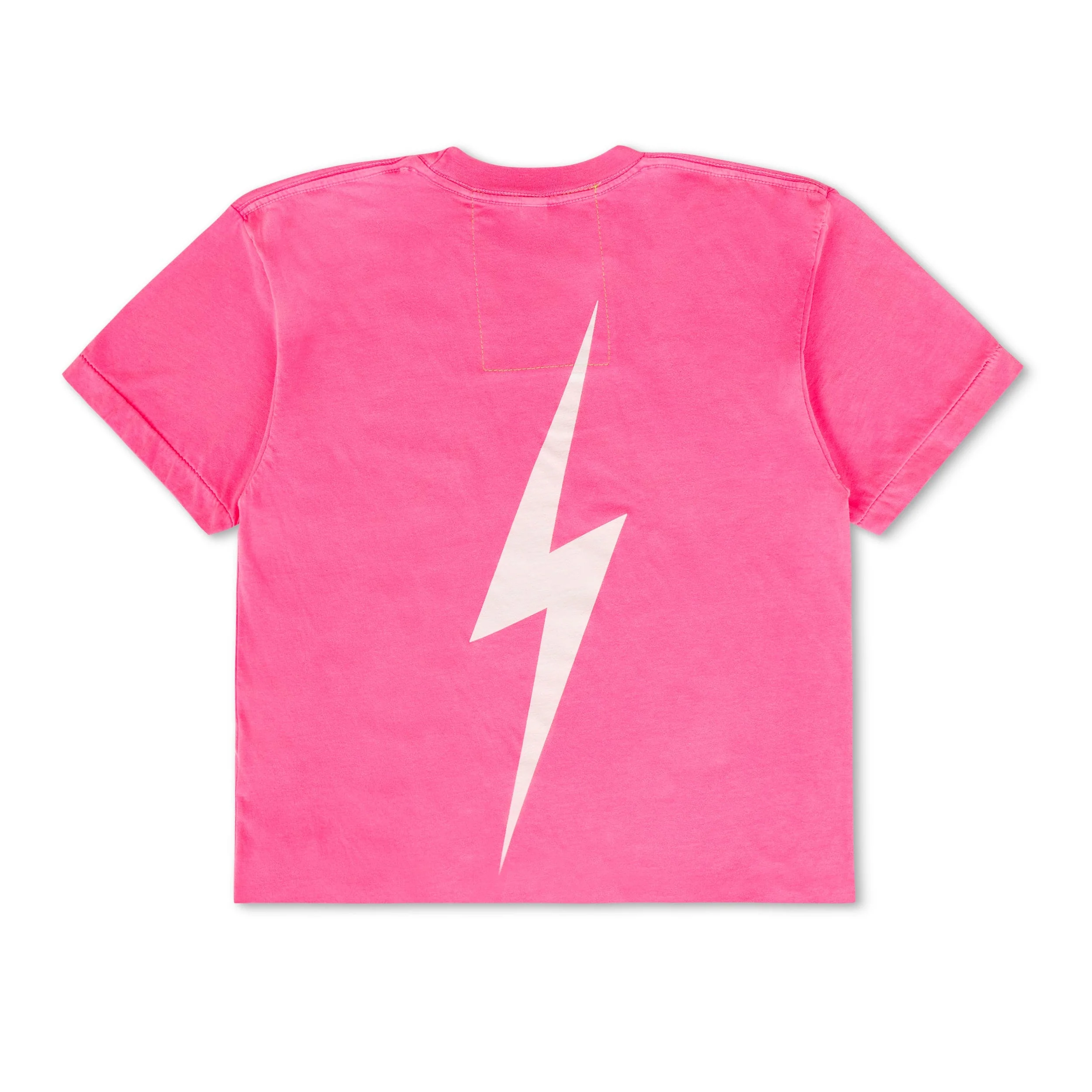 UNIVERSITY OF ALABAMA BOLT SCRIPT BOYFRIEND TEE - NEON PINK - Image 4