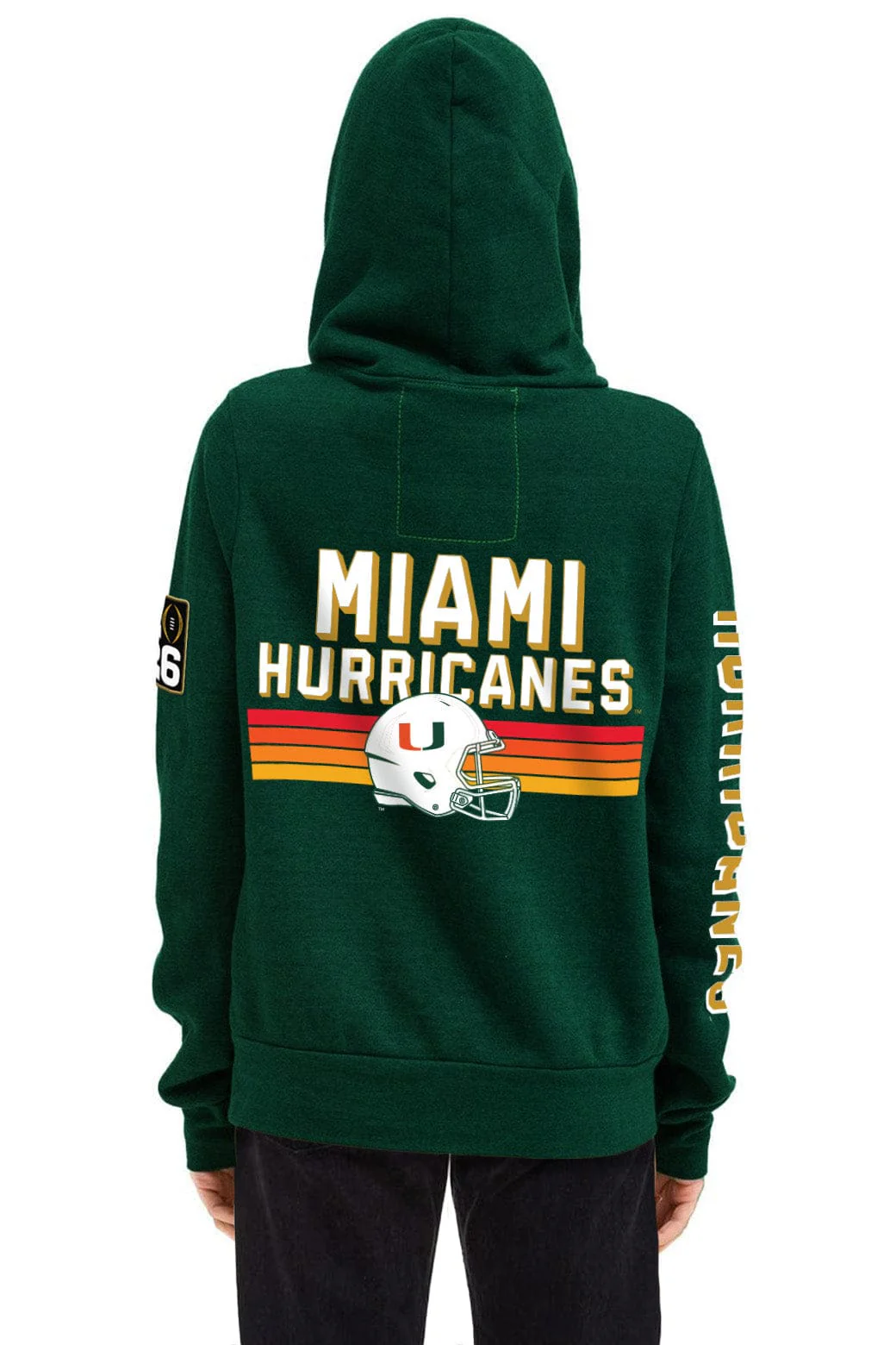 UNIVERSITY OF MIAMI CFP 2026 UNISEX ZIP HOODIE - MIAMI GREEN - Image 3