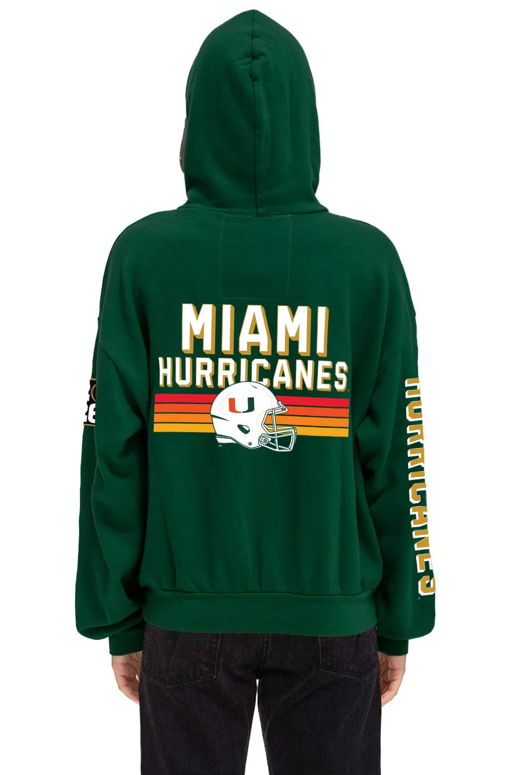 UNIVERSITY OF MIAMI CFP CHAMPIONS 2026 RELAXED PULLOVER HOODIE - MIAMI GREEN - Image 3