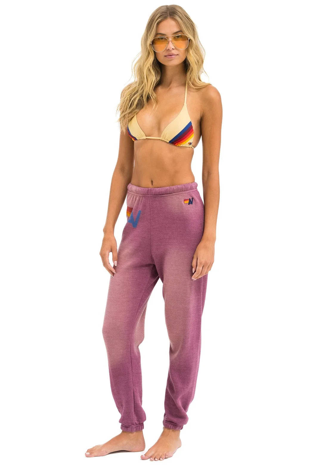 VINTAGE LOGO SWEATPANTS - FADED BERRY - Image 4