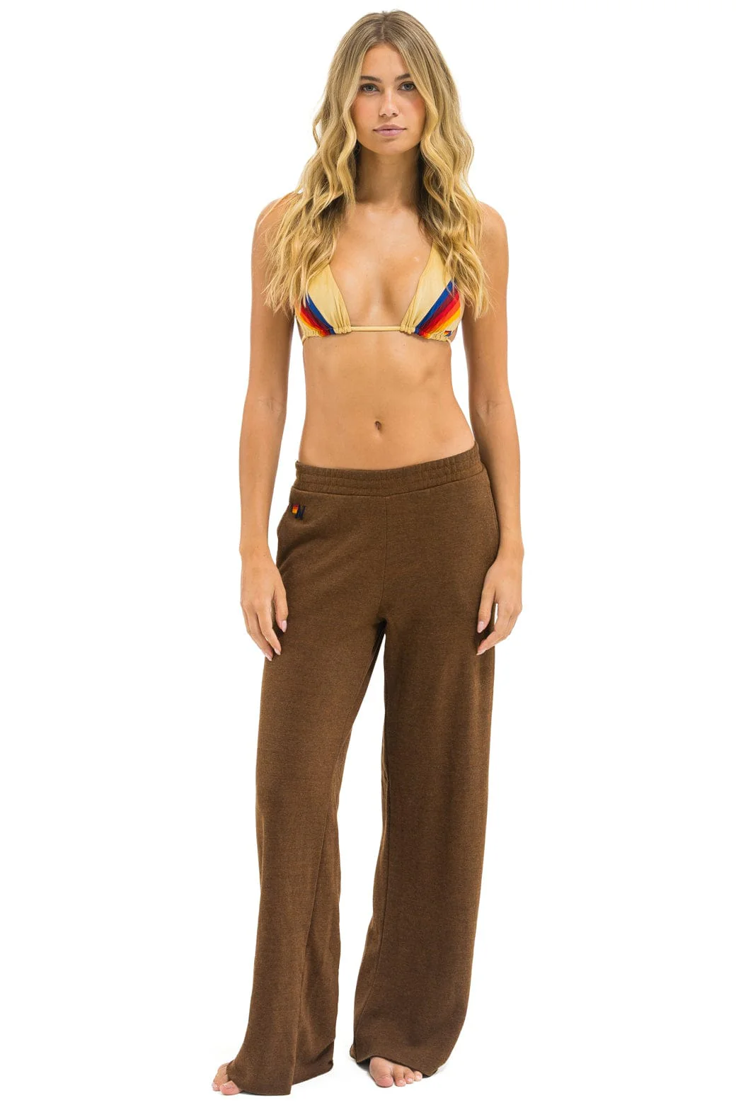 WIDE LEG POCKET SWEATPANTS - CHOCOLATE - Image 4