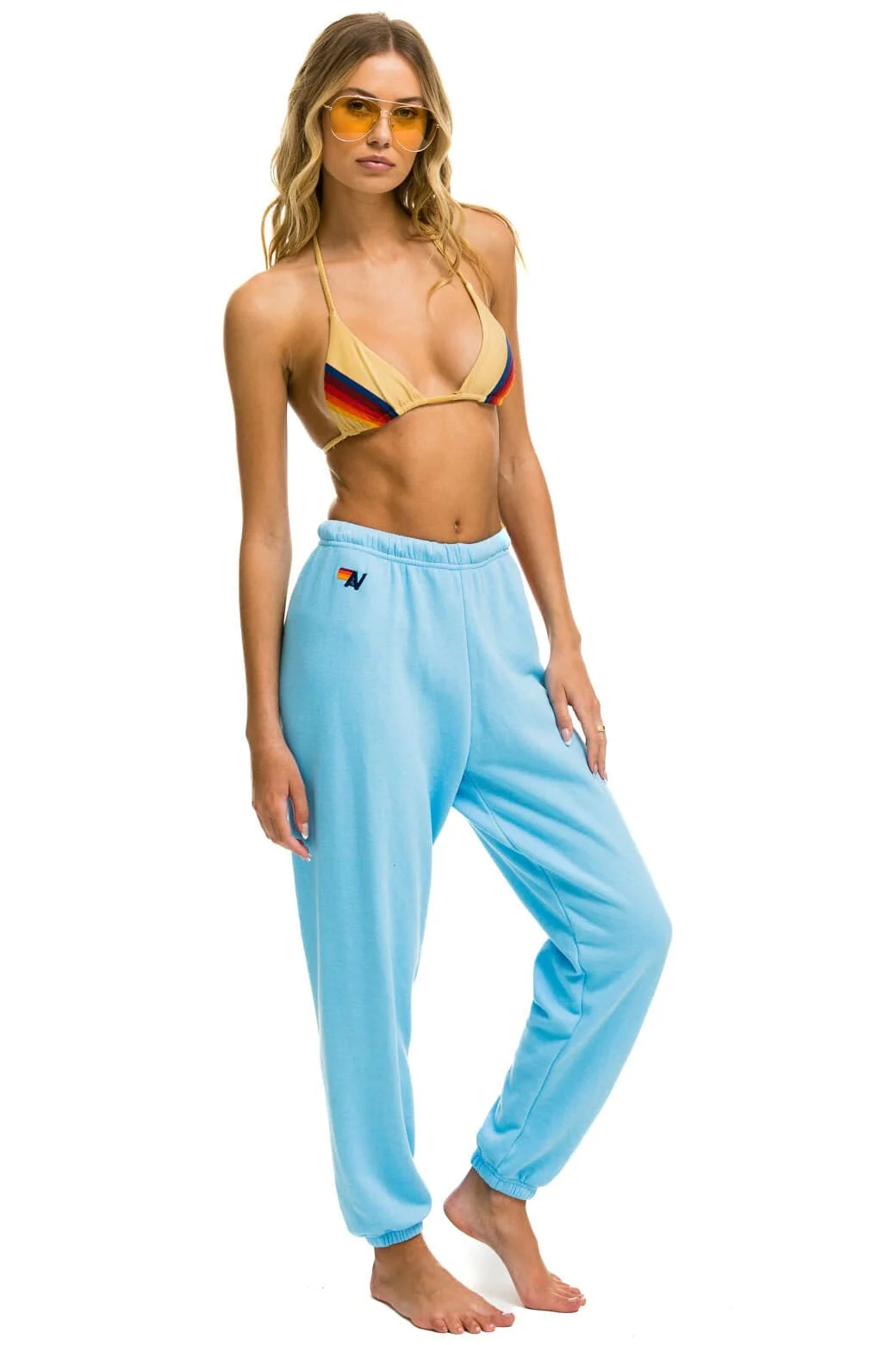 5 STRIPE SWEATPANTS - SKY 2 - Image 4