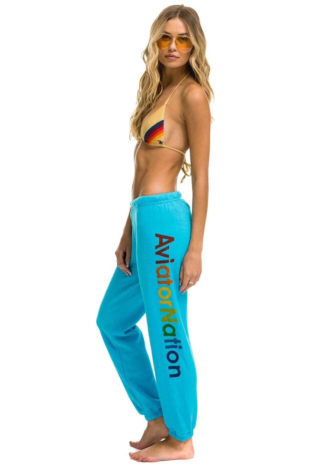AVIATOR NATION NORTH SHORE SWEATPANTS - NEON BLUE - Image 2